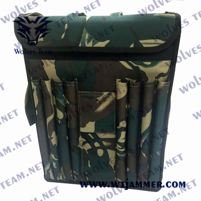 Mochila potente Jammer para teléfono celular UHF portátil VHF GSM 3G DCS 4G 5G Cobertura de interferencia de señal 100m