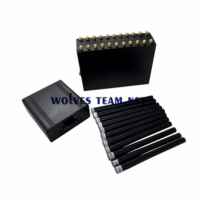 Portátil con 16 antenas bloqueador de señal de teléfono GSM 3G 4G 5G WiFi Bluetooth VHF UHF RF celular
