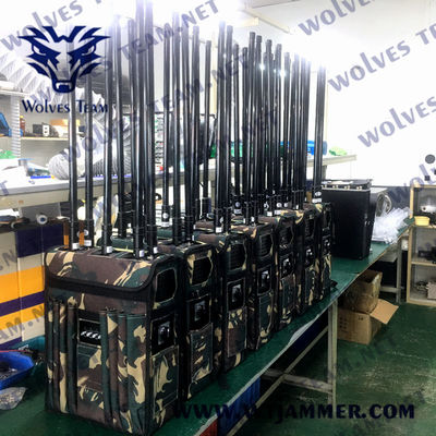 comprar 10 bandas Jammer de señal de mochila 25-300mhz GSM 3g 4g teléfono celular RF bomba online manufacture