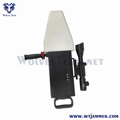 120w Drone Jammer de señal de arma de mano estilo 2500 metros construidos en la antena