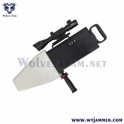 120w Drone Jammer de señal de arma de mano estilo 2500 metros construidos en la antena