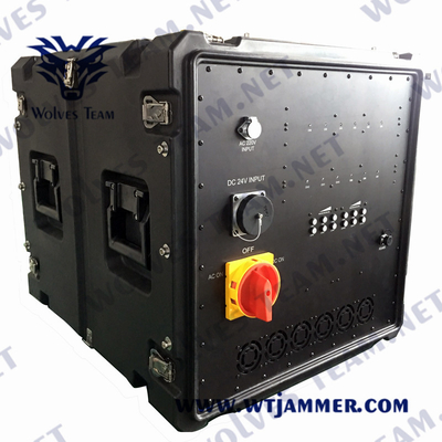 Sinal de teléfono celular de alta potencia 3G 4G WiFi UHF VHF Bloqueador de vehículos Bomb Jammer