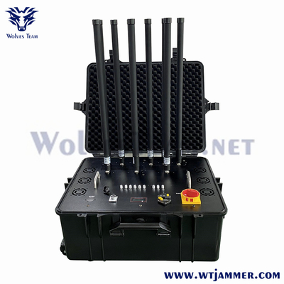 Tipo portátil de 8 bandas GPS WiFi GSM 3G 4G 5G interferencia de señal de teléfono celular precio de fábrica