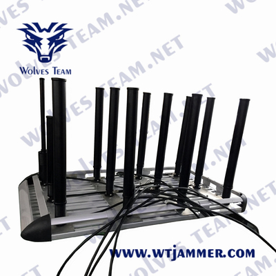 IED Bomba 22 bandas de alta potencia GSM 5G UHF VHF RF Jammer de señal montado en el coche