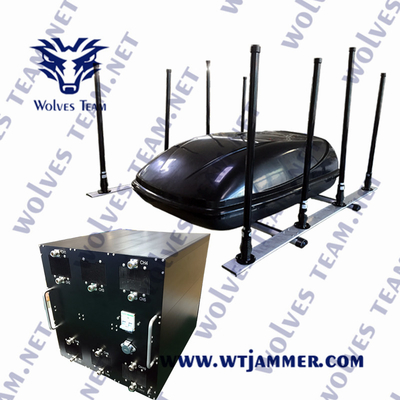 Control de software Bomba IED Militar Jammer A prueba de choques Protección VIP 1000 metros