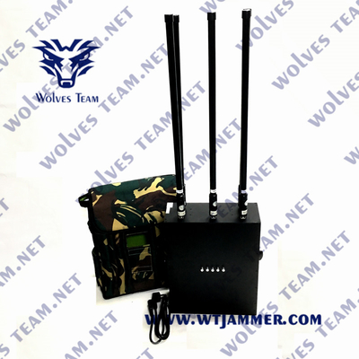 8 bandas 120W de alta potencia VHF UHF 2G 3G 4G Wifi Interruptor de señal de mochila para militares