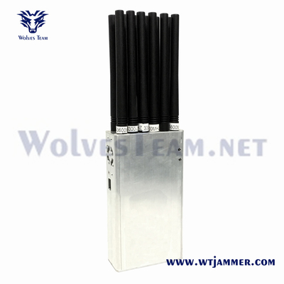 14 antenas portátiles para interferencia de señal de fábrica para 3G 4G 5G WiFi UHF VHF GPS Lojack interferencia de señal de teléfono celular