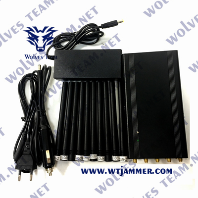 Portable 16 Antena RF Jammer de señal teléfono móvil celular 2G 3G 4G 5G WIFI GPS Bloqueador 20 metros