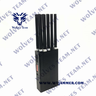 comprar Handheld 14 antennas Mobile phone GSM 3G 4G 5G jammer  Wifi Bluetooth GPS Jammer up to 25 meters online manufacture