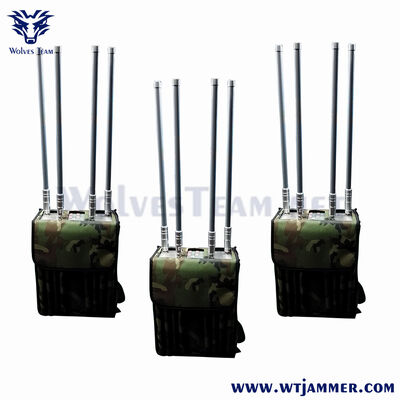 comprar Backpack military WIFI2.4G WIFI5.8G RF400/900MHz GPSL1 Jammer Anti UAV Drone jammer online manufacture