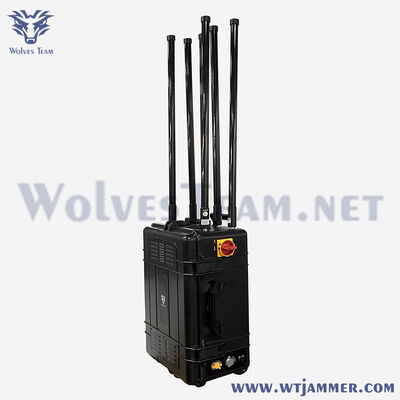 comprar DDS portátil para uso militar en exteriores Técnico programable 20-7500MHz Jammer de señal 1000 metros Fabricación en línea