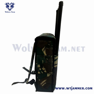 comprar Potencia de salida ajustable Interruptor de señal de mochila que ofrece un alcance de interferencia de hasta 200 metros Ideal para el bloqueo de señales tácticas Fabricación en línea