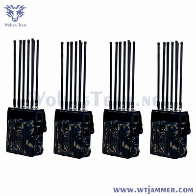 comprar 12 bandas de trabajo total de bandas de mochila jammer de señal con 5dBi externo omnidireccional Tipo de antena que proporciona interrupción de la señal Fabricación en línea