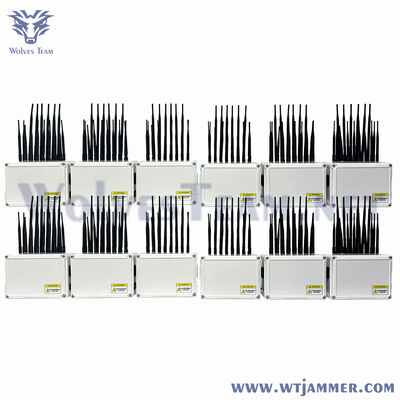 comprar Bloqueador de señal de escritorio de alta potencia de 4 bandas Antena de teléfono celular WiFi GPS Bloqueador para oficina Fabricación en línea