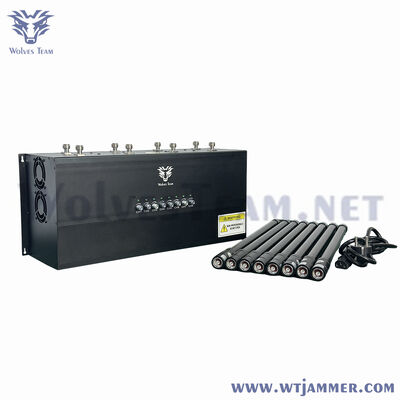comprar Bloqueador de Señal de Escritorio de Alta Potencia de 20W con 8 Antenas 2G/3G/4G/5G/WiFi para Sala de Conferencias Fabricación en línea