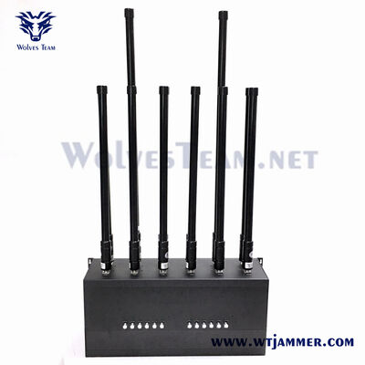 comprar Bloqueador celular de escritorio de 100W de 12 bandas GPS L1 L2 y todas las bandas de 2g a 5g Fabricación en línea