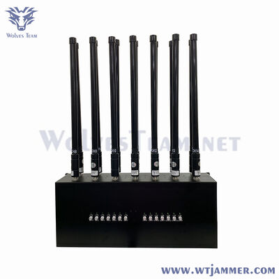 comprar 100W 14 Banda de escritorio bloqueador de señal 5g WiFi GPS 4G 3G 2G Fabricación en línea