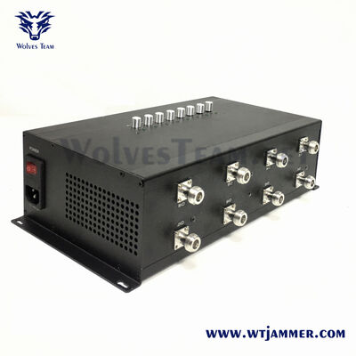 comprar 8 antenas con bloqueador de señal de alta potencia de 8 canales de control independiente 2G / 3G / 4G / 5G WiFi GPS Blocker Fabricación en línea