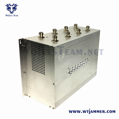 comprar Tipo de plata Interruptor de señal ajustable de 8 canales, red celular de alta potencia y bloqueador WiFi / GPS Fabricación en línea