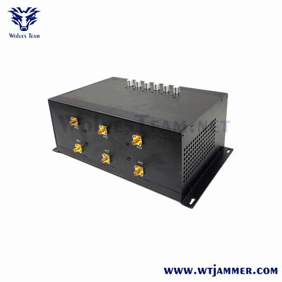 comprar Estilo negro 6 antenas regulable de potencia de señal jammer banda múltiple WiFi GPS teléfono celular bloqueador de drones Fabricación en línea