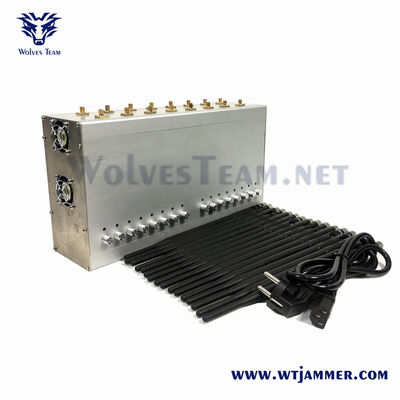 comprar Silver Style 16 Antenas Interruptor de señal de potencia ajustable full band 2G 3G 4G 5G WiFi GPS bloqueador de drones Fabricación en línea