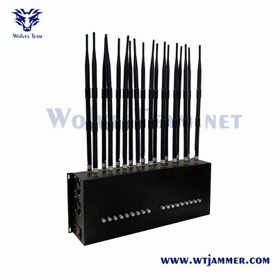 comprar Tipo de plata 16 canales Industrial Jammer de señal Control de botón independiente Todos los bloqueadores de señal inalámbrica Fabricación en línea
