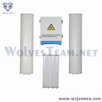 comprar Interruptor de señal de tipo estación base de alta potencia de 4 canales con antenas de doble sector para la seguridad del perímetro de la prisión Fabricación en línea