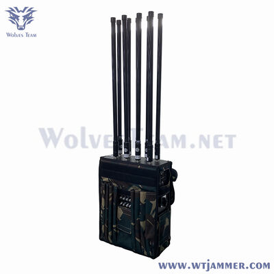 comprar Sistema de interferencia de IED de mochila de alta potencia 4G/5G celular/GPS/UHF/VHF bloqueador de RF de múltiples frecuencias Fabricación en línea