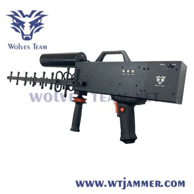 comprar Arma de interferencia dirigida contra drones portátil, bloqueador de señal de drones portátil 1.5G / 2.4G / 5.8G con antena Yagi de alta ganancia para seguridad de VIP y eventos Fabricación en línea