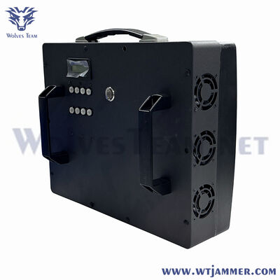 comprar Equipo de lobos Discreto anti-UAV jammer, dispositivo de defensa de drones portátil con batería para protección de VIP y eventos Fabricación en línea
