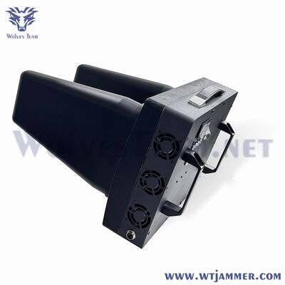 comprar Interruptor táctico portátil de alta potencia - Bloqueador de señal anti-drones de doble antena con pantalla de batería Fabricación en línea
