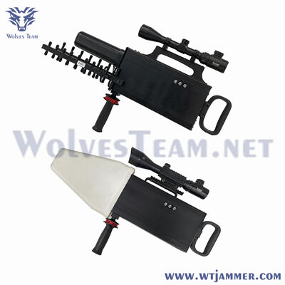 comprar Pistola de interferencia de drones portátil profesional - bloqueador de señales de UAV direccional con visión óptica Fabricación en línea