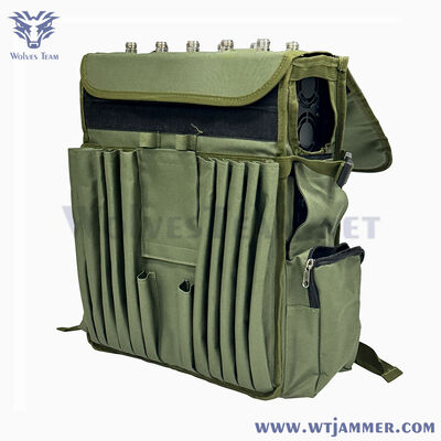 comprar Emisión de la señal del RF de la mochila del poder más elevado de 10 canales para el blindaje de GPS y de WIFI y de GPS del Anti-Drone Fabricación en línea