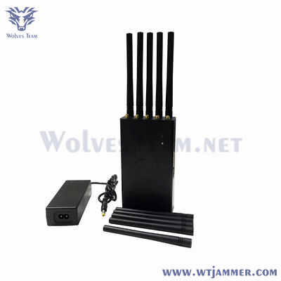 comprar Bloqueador portátil de alta potencia de 10 canales de 20W 2G / 3G / 4G / 5G / WiFi Fabricación en línea