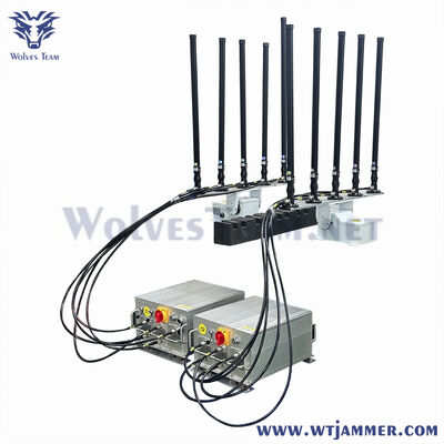 comprar 10 canales 200W Bloqueador de drones GPS 5G montado en el vehículo Fabricación en línea