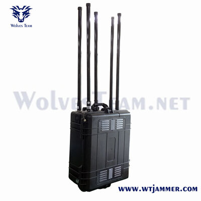 comprar 7 bandas 350W caja corta jammer de señal portátil 30-200M rango de protección Fabricación en línea