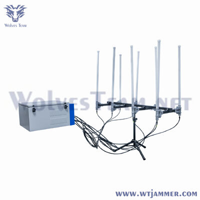 comprar 9 bandas portátiles 450W Jammer de señal 2.4G 5.8G WiFi Bluetooth 3G 4G 5G Cobertura de hasta 1Km Fabricación en línea