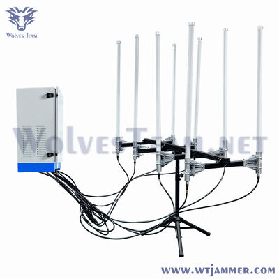comprar Bloqueador a prueba de agua de 12 canales de frecuencia completa 1200W con antena omnidireccional Fabricación en línea