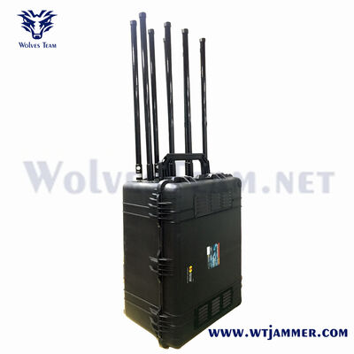 comprar 8 bandas portátil trolley caso de alta potencia de la banda completa de la señal jammer Fabricación en línea