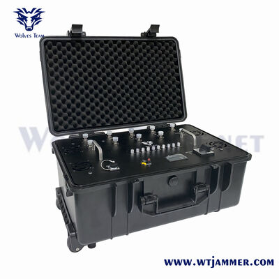comprar 16 canales 260W Trolley de ruedas con interferencia de señal de todas las frecuencias para mayor confidencialidad del espacio Fabricación en línea