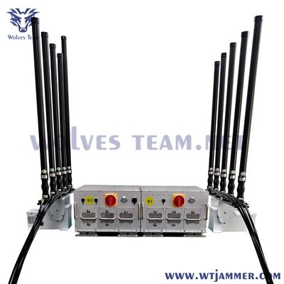 comprar 10 canales 800W bloqueador de señal de vehículo todo en uno 2G / 3G / 4G / 5G / WiFi / GPS / UHF / VHF Fabricación en línea