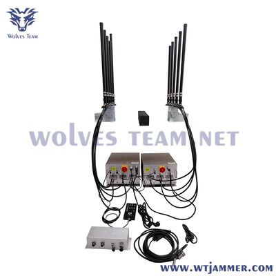 comprar 10 antenas al aire libre 800W Drone de alta potencia y bloqueador de señal móvil para la protección del convoy Fabricación en línea