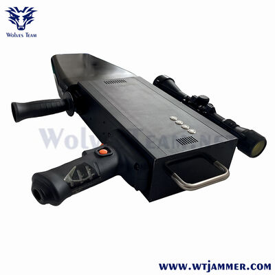 comprar 4 bandas 40W bloqueador de drones de alta ganancia, cobertura de 800m (tipo portátil al aire libre) Fabricación en línea