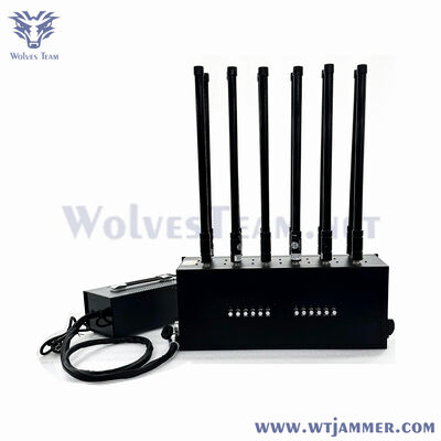 comprar 12 bandas 800W de alta potencia 5G / WiFi / GPS jammer, cobertura 100-250m anti-seguimiento Fabricación en línea