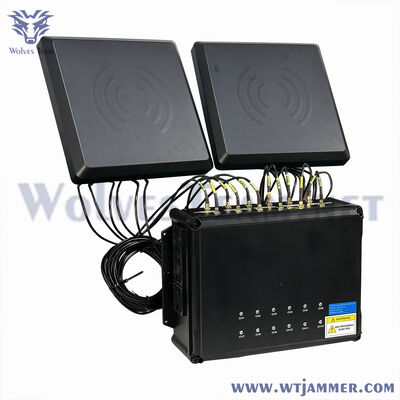 comprar Supresor de señal anti drones de 12 canales de alta potencia, bloqueador de control de drones 2.4G/5.8G/GPS Fabricación en línea