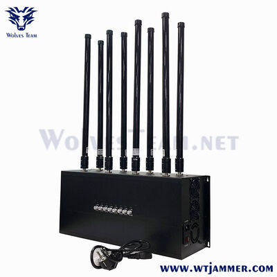 comprar Bloqueador de señal de teléfono celular y inalámbrico de grado industrial de 8 bandas para seguridad interior Fabricación en línea
