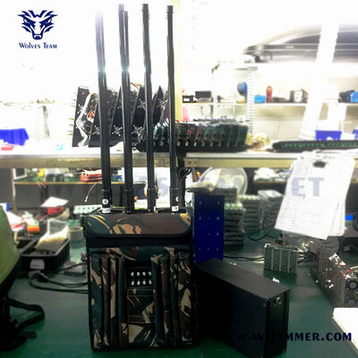 comprar Emisión de mochila de alta potencia con 8 antenas para GPS, WIFI, blindaje antidrones y anti-IED Fabricación en línea