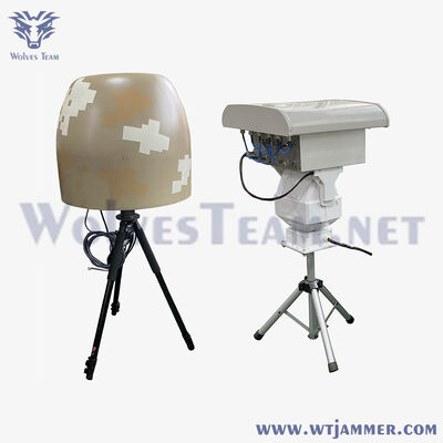 comprar Camuflaje 360° Omni Anti Drone detección interferencia sistema todo en uno trípode portátil UAV señal Detecor Jammer Fabricación en línea