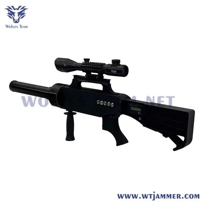 comprar Pistola antidrones táctica de largo alcance con mira óptica de alta precisión, múltiples bandas, GNSS, 2,4G, 5,8G, bloqueador de señal UAV de mano Fabricación en línea