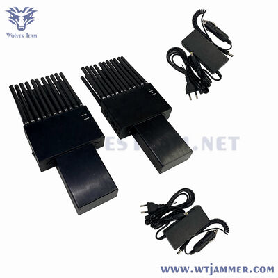 comprar 22 bandas Bloques de interferencia de señal portátil de banda completa 5G / 4G / 3G, WiFi, GPS, VHF / UHF y LoJack para uso en salas de conferencias y escuelas Fabricación en línea